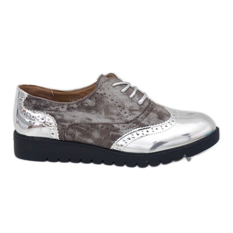 Pantofi roșii din piele de căprioară TL-62 gri