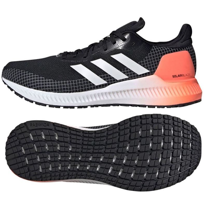 Pantofi Adidas Solar Blaze M EE4228 alb negru portocale