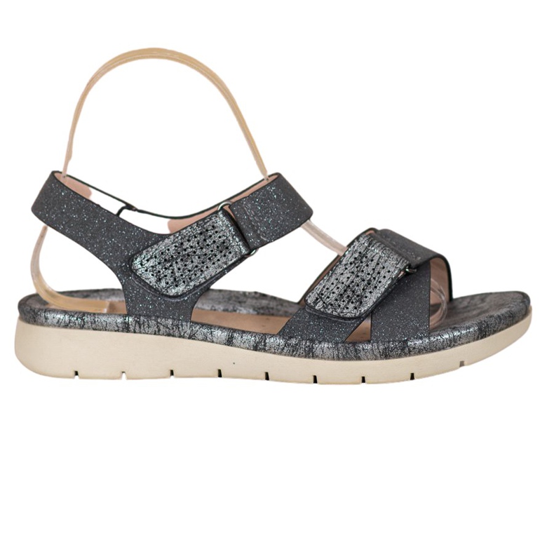 Sandale Velcro VINCEZA negru gri