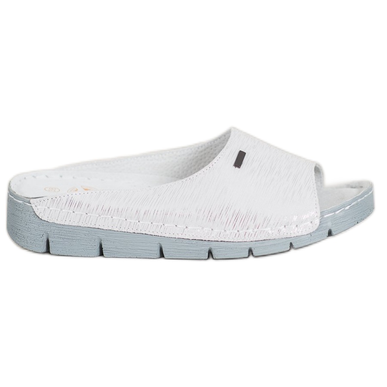 Goodin Papuci confortabili din piele gri