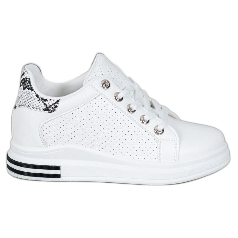 SHELOVET Încălțăminte ajurată cu pană ascunsă alb SHELOVET Încălțăminte ajurată cu pană ascunsă alb