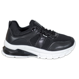 SHELOVET Adidași eleganți cu plasă negru SHELOVET Adidași eleganți cu plasă negru