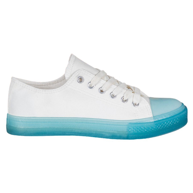 SHELOVET Adidași cu talpă colorată alb