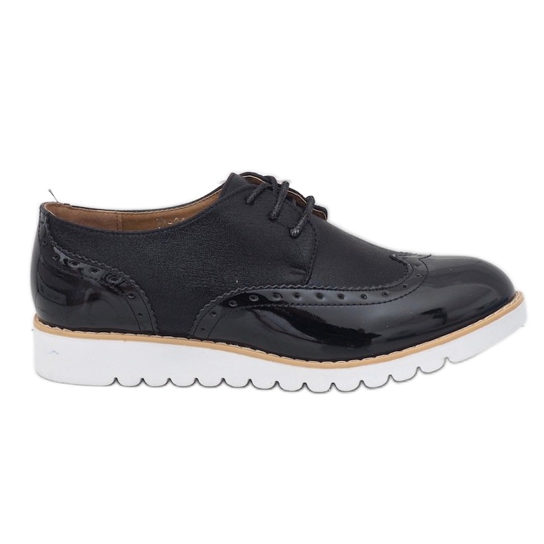 Pantofi jazz lăcuți negri TL-61 negru