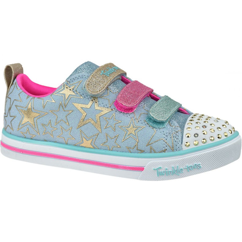 Pantofi Skechers Sparkle Lite-Stars The Limit Jr 314036L-LBMT albastru roz de aur