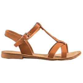 Small Swan Sandale maro elegante