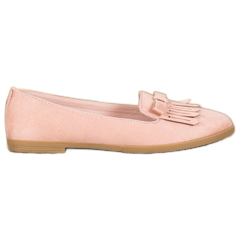 Coura Lordii clasici din piele de căprioară roz