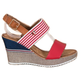 Goodin Sandale cu pană roșu