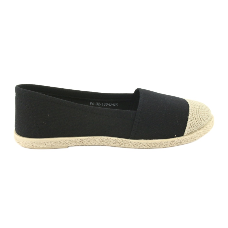 Wishot 32-130 espadrile balerine negru