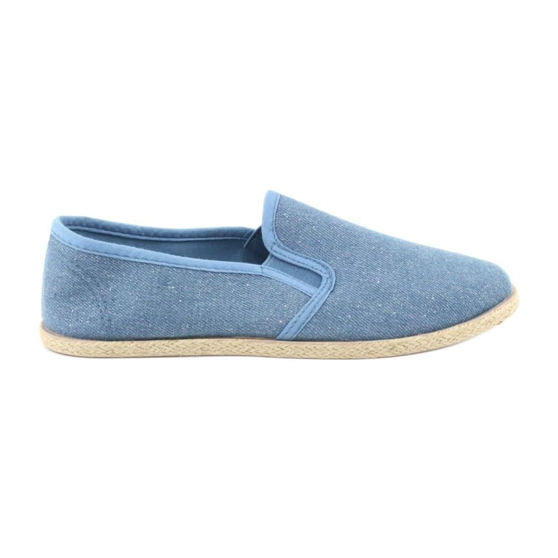 Wishot Espadrile de dama cu sclipici 32-187 albastru