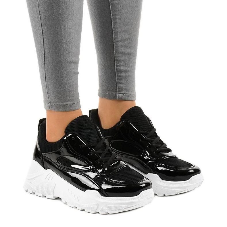 Pantofi sport negri la modă MS381E negru