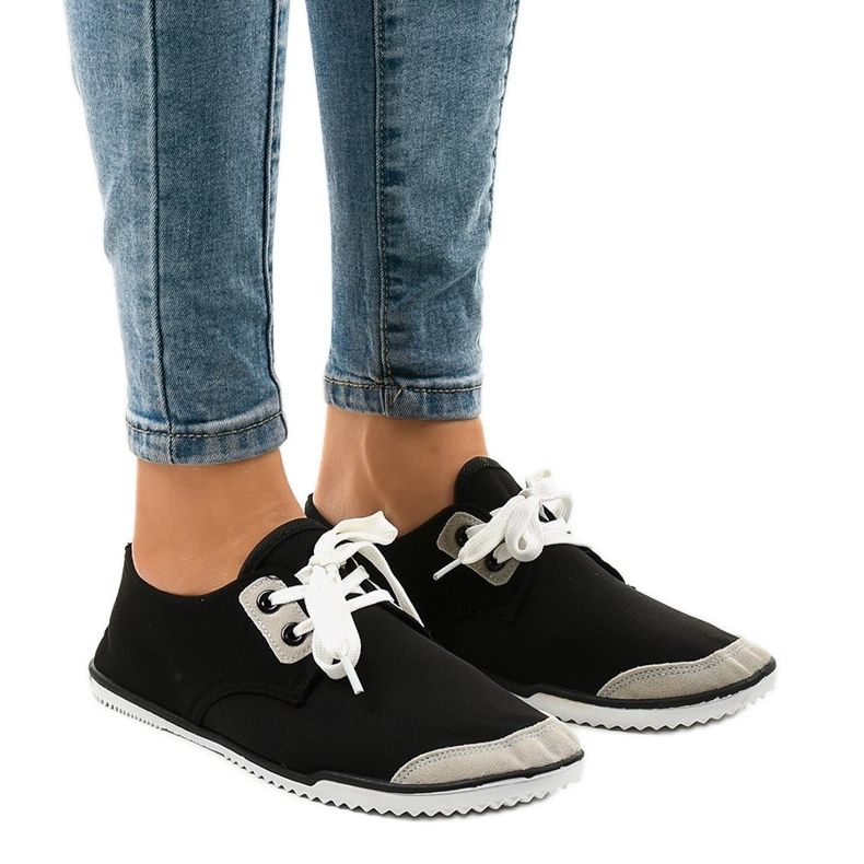 Adidași alunecați BO-6 negri negru