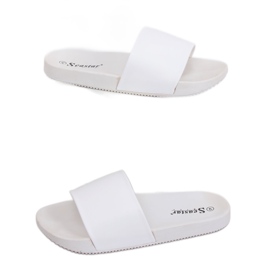 Papuci albi pentru femei albi CK79P Alb