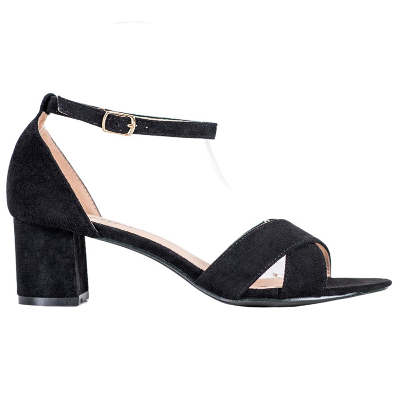 Seastar Sandale elegante din piele de căprioară negru