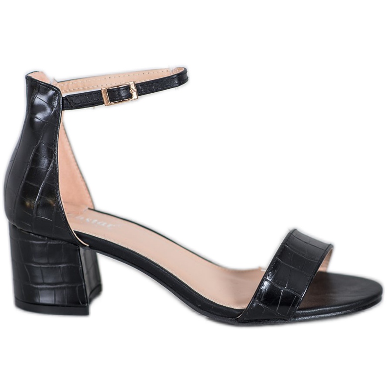 Seastar Sandale Cu Piele Eco negru