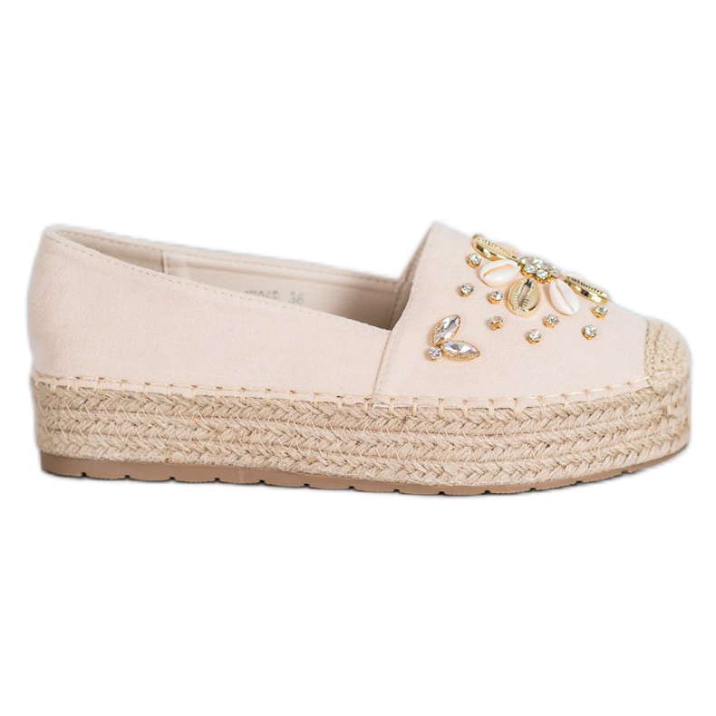 Seastar Espadrile Cu Ornamente maro Seastar Espadrile Cu Ornamente maro