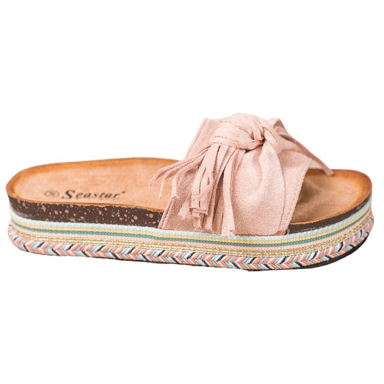 Seastar Papuci Cu Franjuri roz