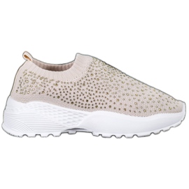 Diamantique Pantofi sport cu cristale maro Diamantique Pantofi sport cu cristale maro