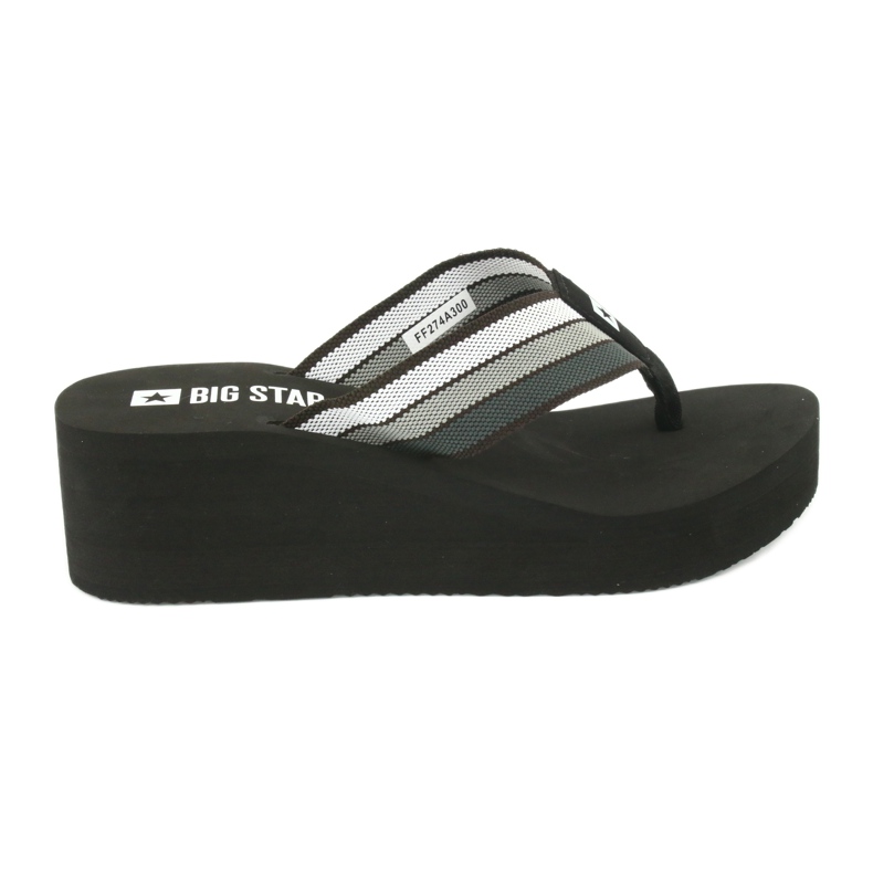 Flip-flops Big Star pe pană 274A300 negru gri