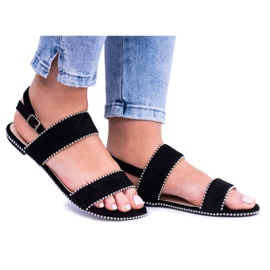Sandale negre pentru femei Lu Boo Jets Noeli negru