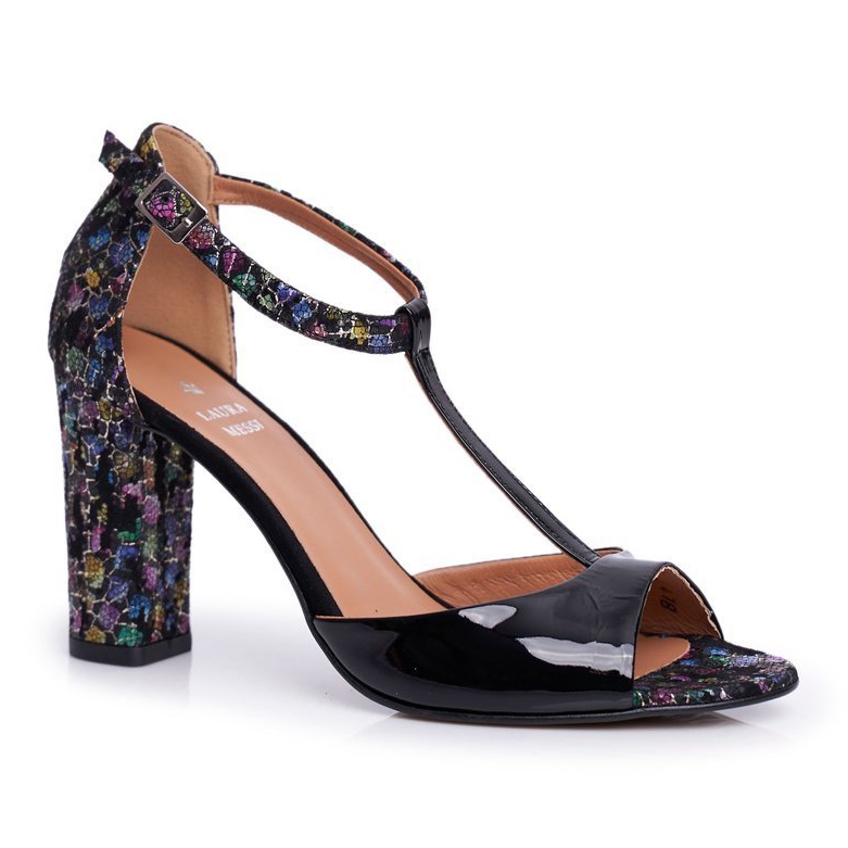 Sandale pe o bară Laura Messi 1916 Cristale negre negru Sandale pe o bară Laura Messi 1916 Cristale negre negru