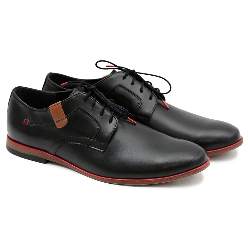 Bednarek Polish Shoes Brogues pentru bărbați Bednarek Elegant din piele neagră Nikolas negru