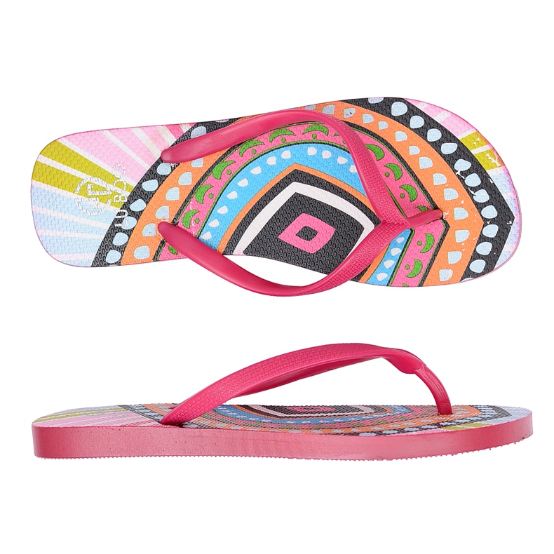 Lu Boo | Flip flops Szałowe Pink Aztec Havanna roz