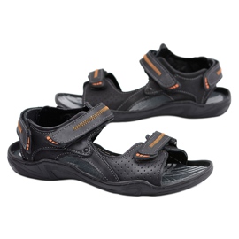 Gino Tuzzi Sandale poloneze din piele neagră Velcro Nicola negru Gino Tuzzi Sandale poloneze din piele neagră Velcro Nicola negru