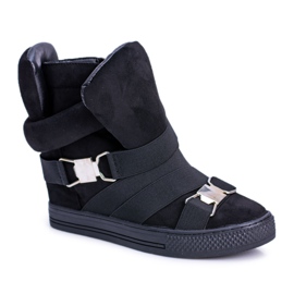 Adidași de damă Lu Boo Cu benzi elastice Pompe negre negru