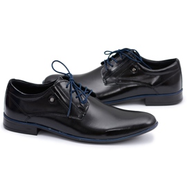 KOMODO Pantofi eleganți din piele neagră de la Massimiliano negru