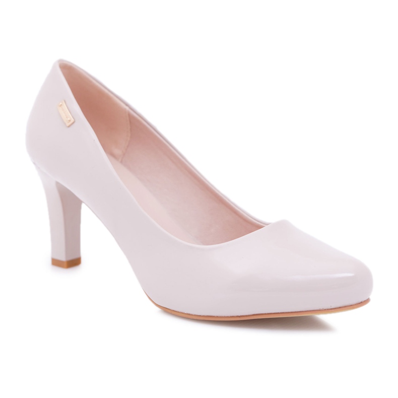 Pompă de damă Sergio Leone Orsola lăcuită gri deschis