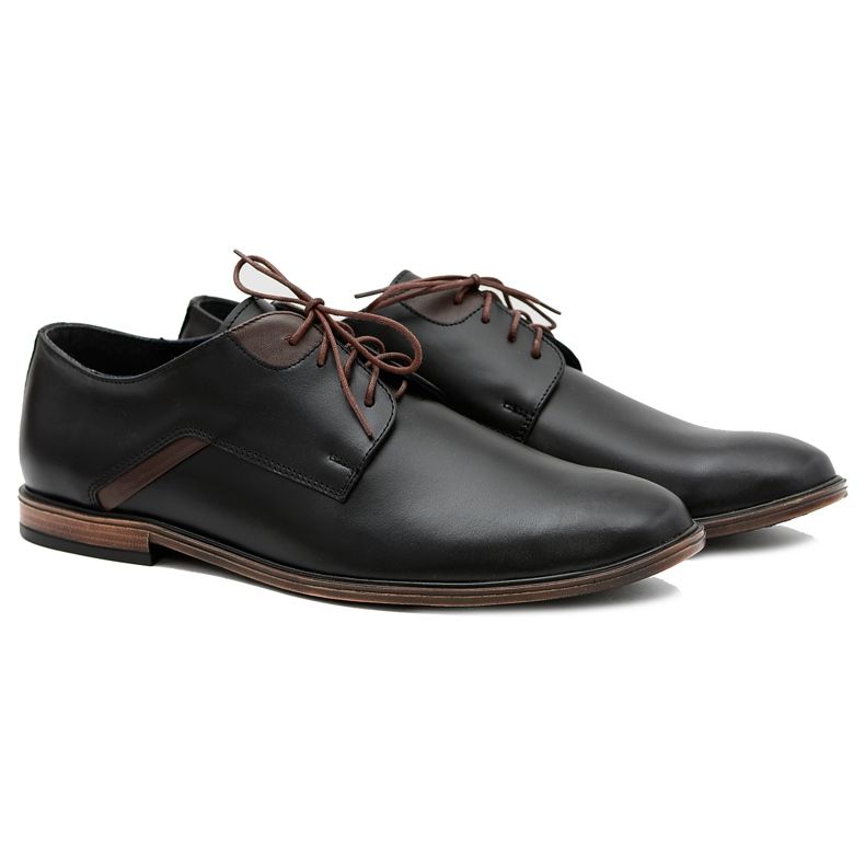 Bednarek Polish Shoes Brogues pentru bărbați Bednarek Elegant din piele neagră Edgardo negru