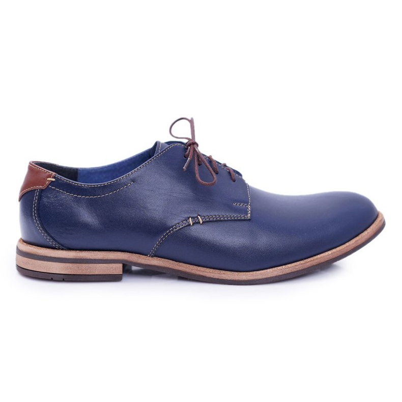 Bednarek Polish Shoes Pantofi bărbați eleganți de culoare albastru maro de la Feliciano albastru marin