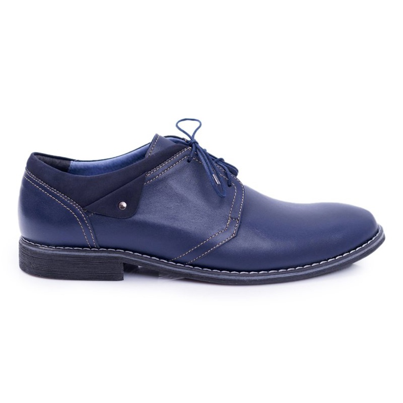 Bednarek Polish Shoes Brogues pentru bărbați Bednarek Elegant din piele albastru marin Oliviero
