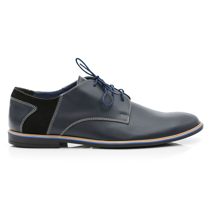 Bednarek Polish Shoes Brogues pentru bărbați Bednarek Elegant Leather Blue Navy Biagio albastru marin