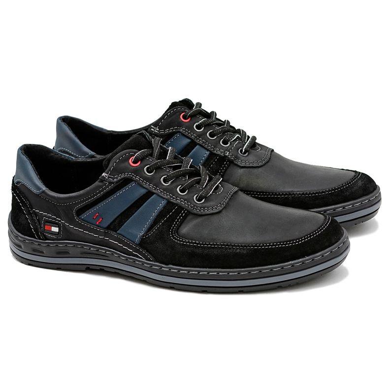 KOMODO Încălțăminte din piele neagră de la Nestor negru