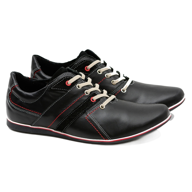 Mario Boschetti Încălțăminte casual din piele pentru bărbați Conti negru