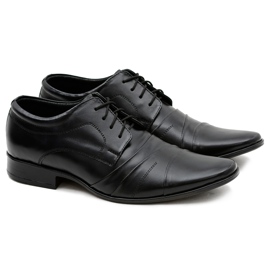 Lukas Încălțăminte formală din piele pentru bărbați Tito negru Lukas Încălțăminte formală din piele pentru bărbați Tito negru