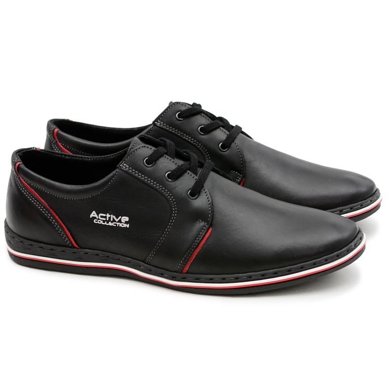 Joker Pantofi bărbați din piele neagră marca Marko negru