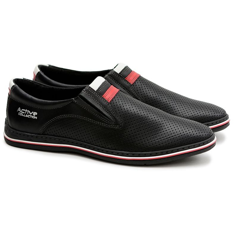 Joker Pantofi negri pentru bărbați, din piele, Mello negru