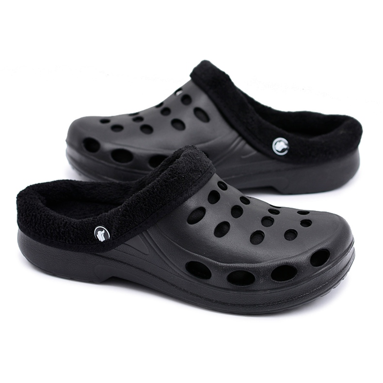 Flameshoes Papuci pentru bărbați Sandale calde Kroks negru Eva