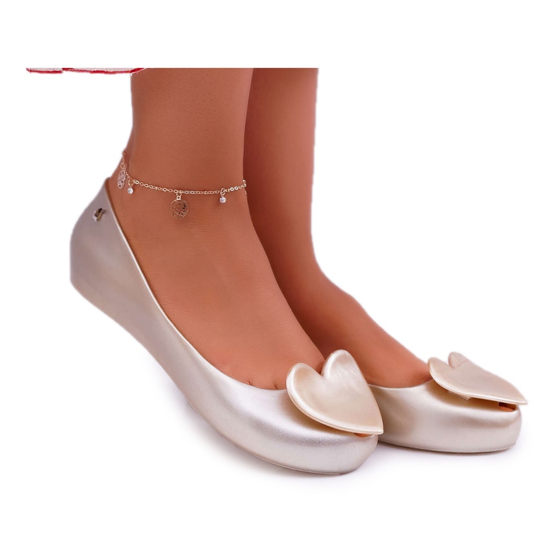 HV Balerini de aur pentru femei Meliski Hearts Diamond