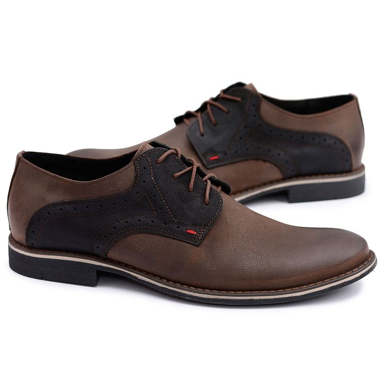 Neex | Încălțăminte pentru bărbați poloneză din piele maro Control