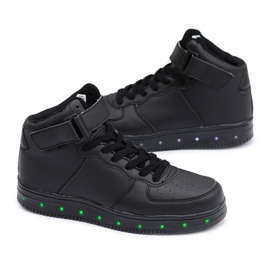 Vico Pantofi sport CrazyLights negri strălucitori pentru femei negru Vico Pantofi sport CrazyLights negri strălucitori pentru femei negru