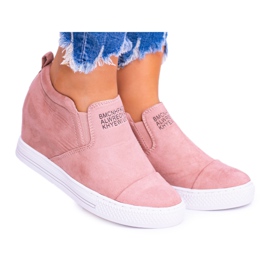 Adidași pentru femei Snekers Lu Boo Slip-on Pink Kaori roz