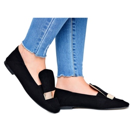 Mocasini de dama Insigne aurii Lordsy negru Lu Boo Harlem Mocasini de dama Insigne aurii Lordsy negru Lu Boo Harlem