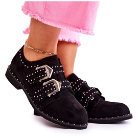 Broguri de damă Lu Boo Black Cosy negru Broguri de damă Lu Boo Black Cosy negru