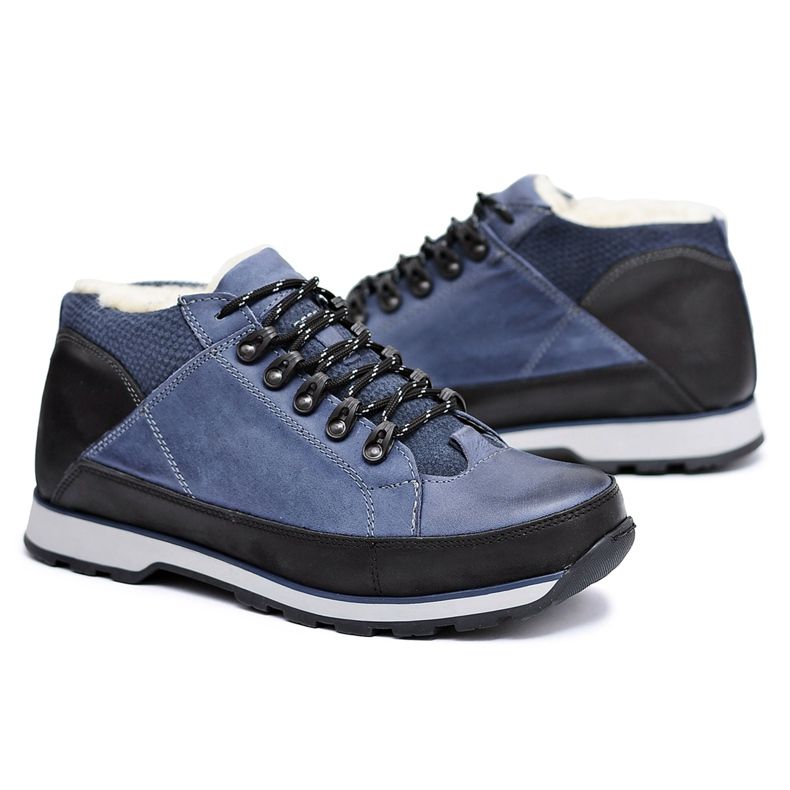 KOMODO Cizme bărbătești calde pentru bărbați albastru marin