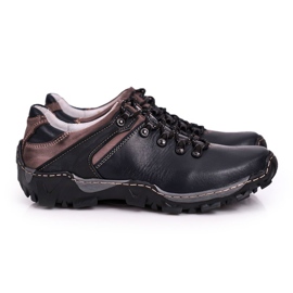 Bednarek Polish Shoes Pantofi de trekking din piele pentru bărbați Filippo albastru marin Bednarek Polish Shoes Pantofi de trekking din piele pentru bărbați Filippo albastru marin