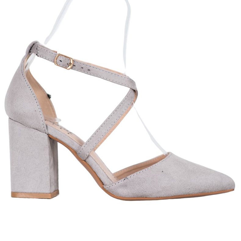 Seastar Pompele din piele de căprioară gri